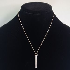 925 silver necklace with pendant 17" Long
